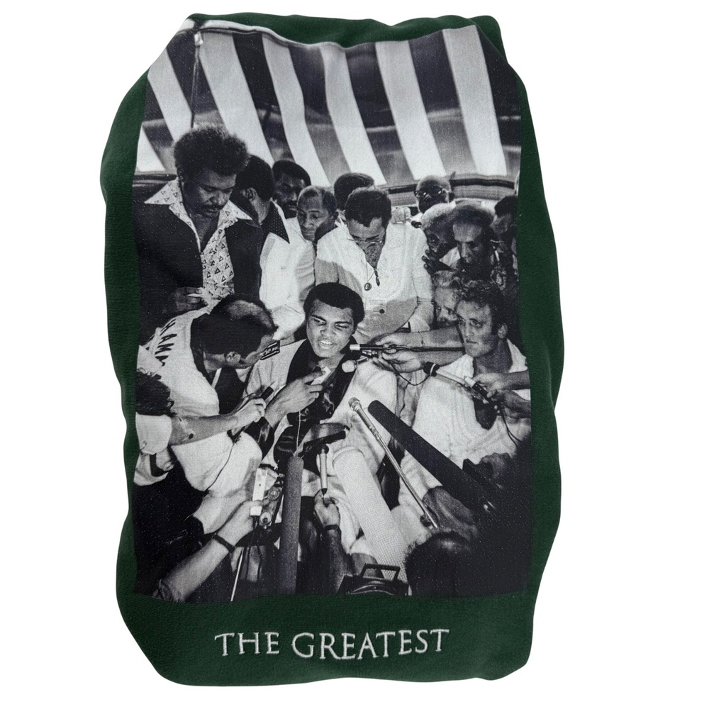 Muhammad Ali x Shoe Palace The Greatest Pullover Hoodie Mens Large Forest Green